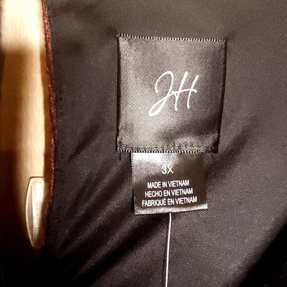 JH Womens Plus Rust Red Plaid Shift Dress 3X - Picture 4 of 7